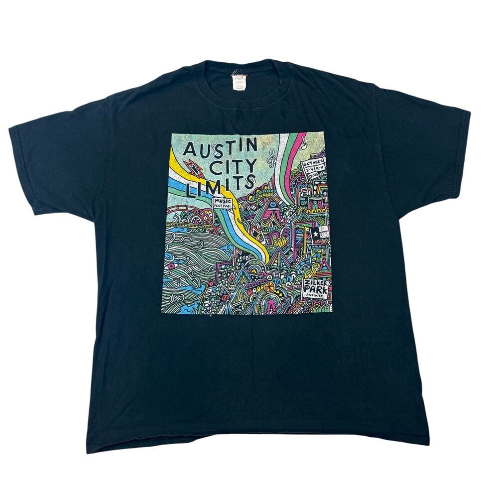 Austin City Limits 2015 Music Festival T Shirt Concert Black XL Foo Fighters